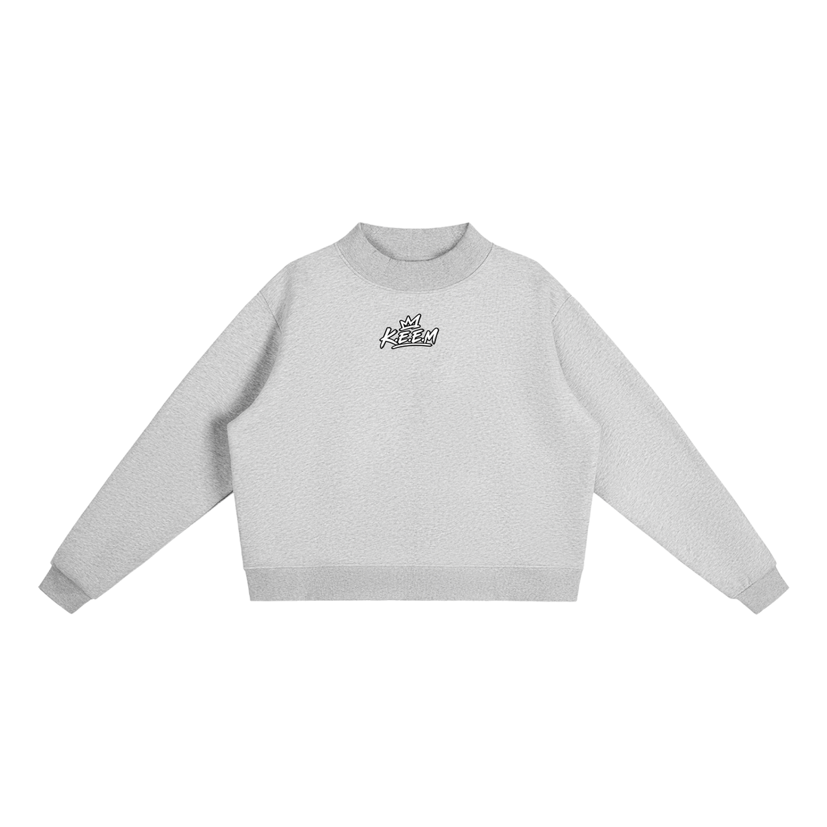 Essential Fleece Mock-Neck Crew Sweatshirt