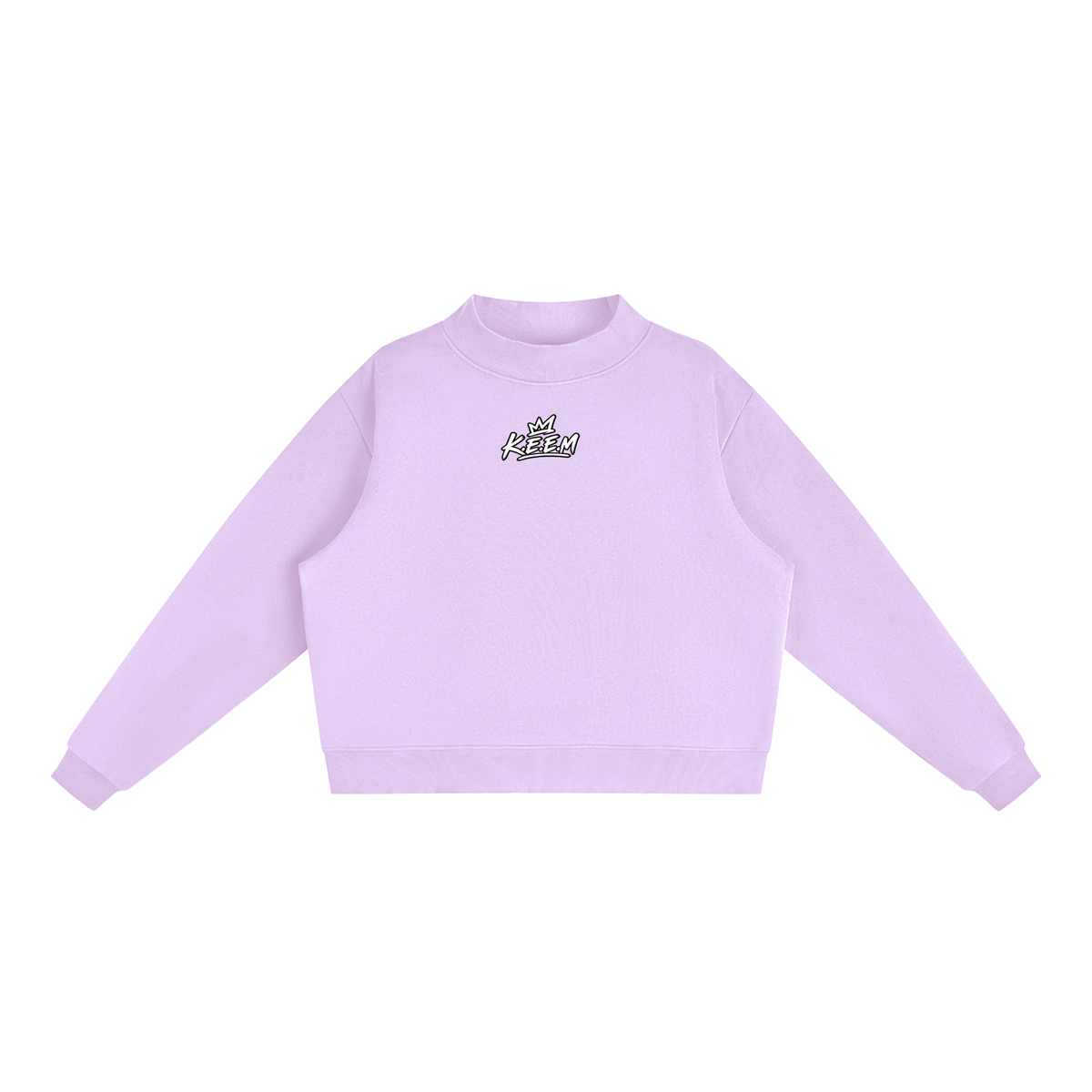 Essential Fleece Mock-Neck Crew Sweatshirt