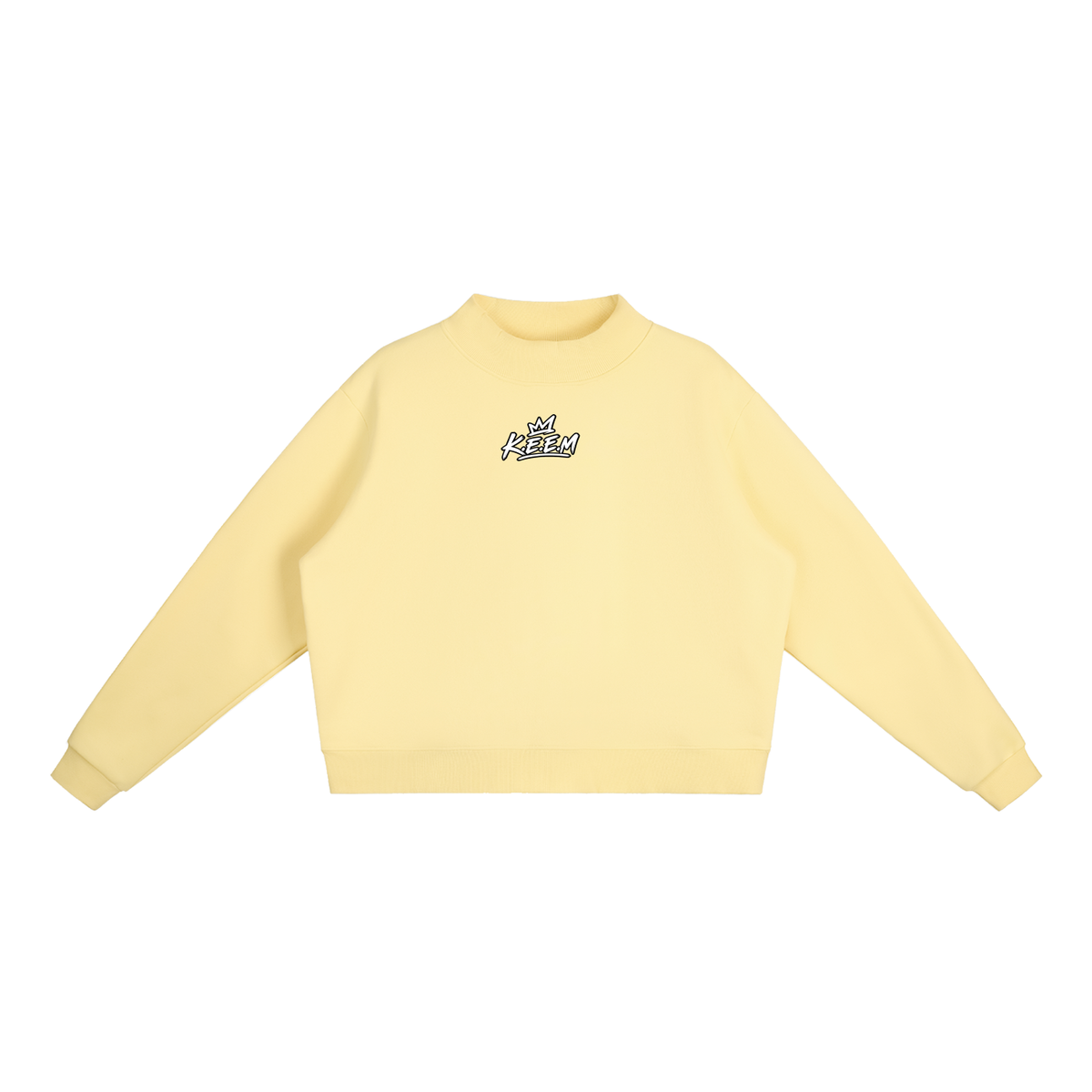 Essential Fleece Mock-Neck Crew Sweatshirt