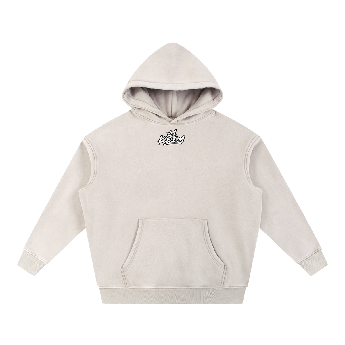 Snow Wash Fleece Oversize Hoodie