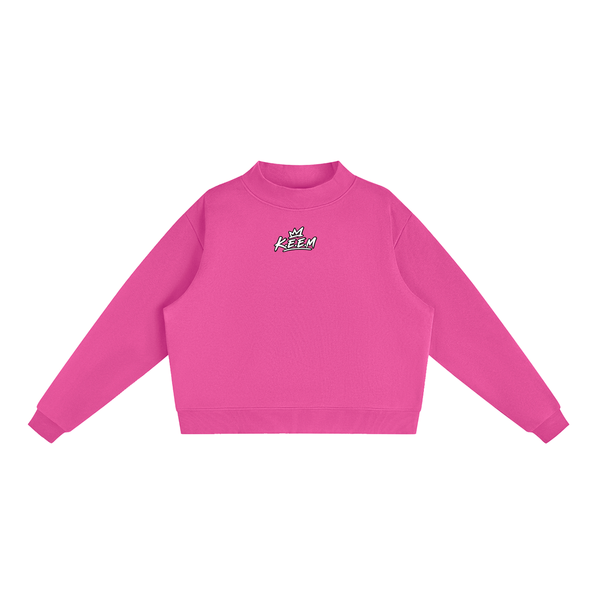 Essential Fleece Mock-Neck Crew Sweatshirt