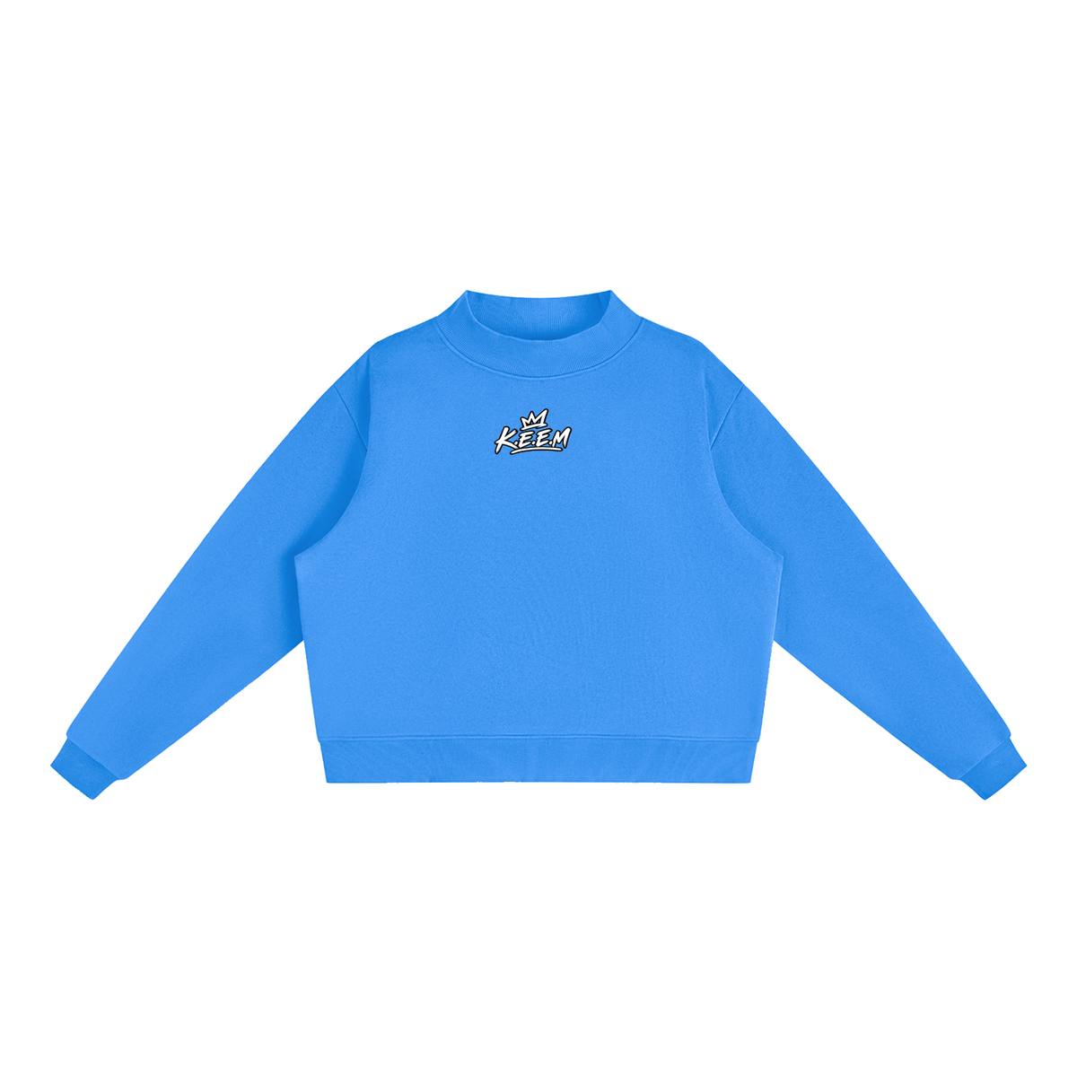 Essential Fleece Mock-Neck Crew Sweatshirt