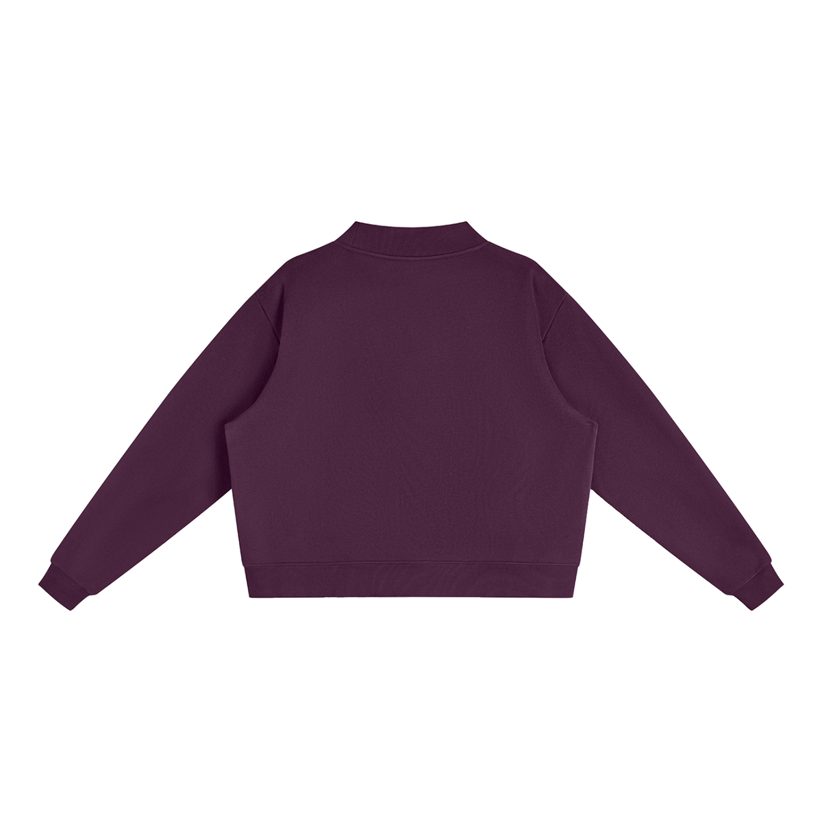 Essential Fleece Mock-Neck Crew Sweatshirt