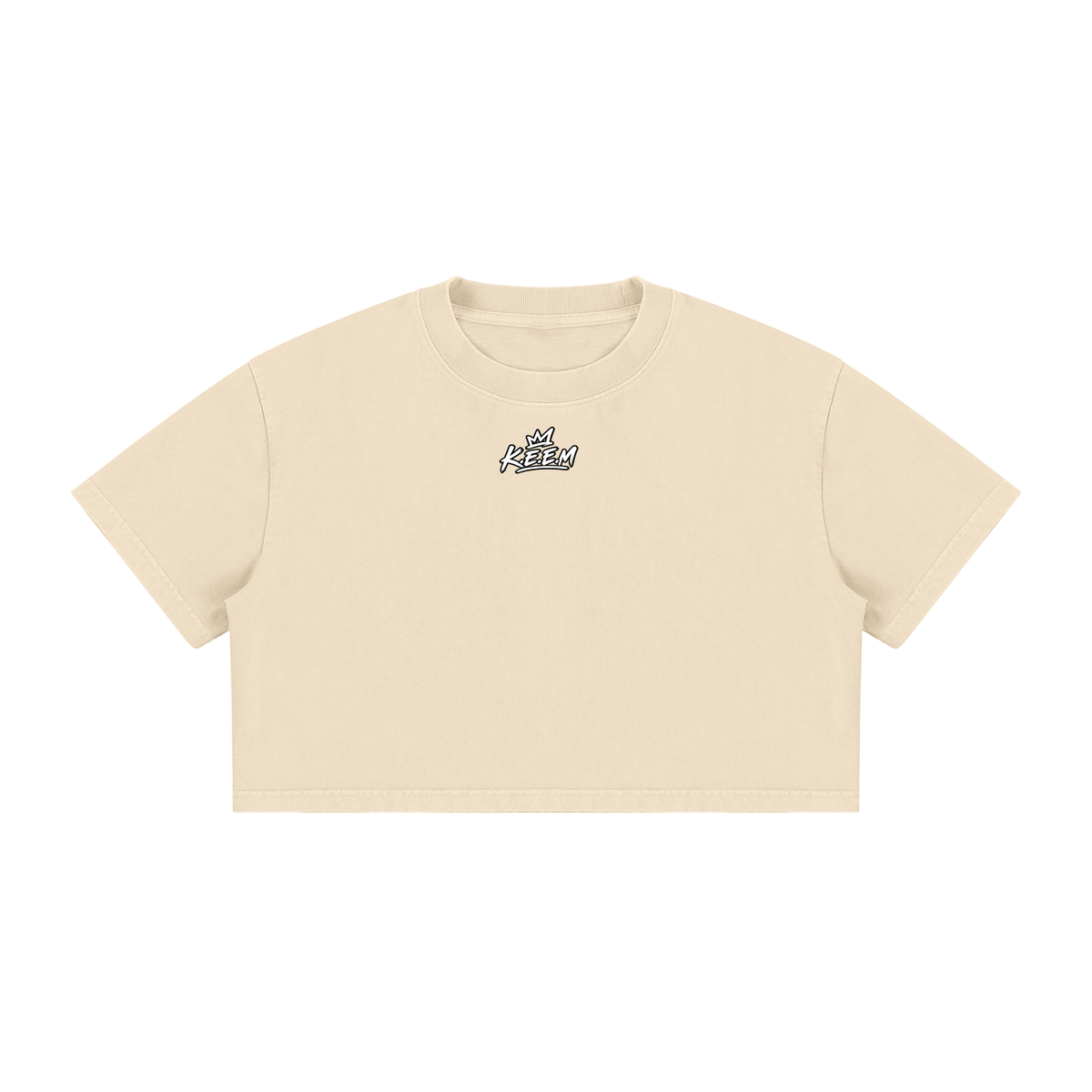 Women's Mineral Wash Cotton Crop T-Shirt