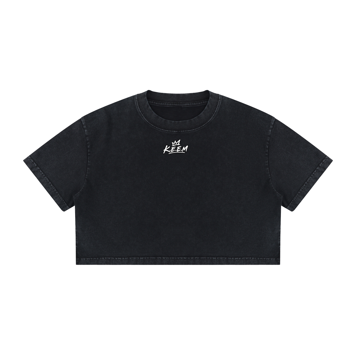 Women's Mineral Wash Cotton Crop T-Shirt