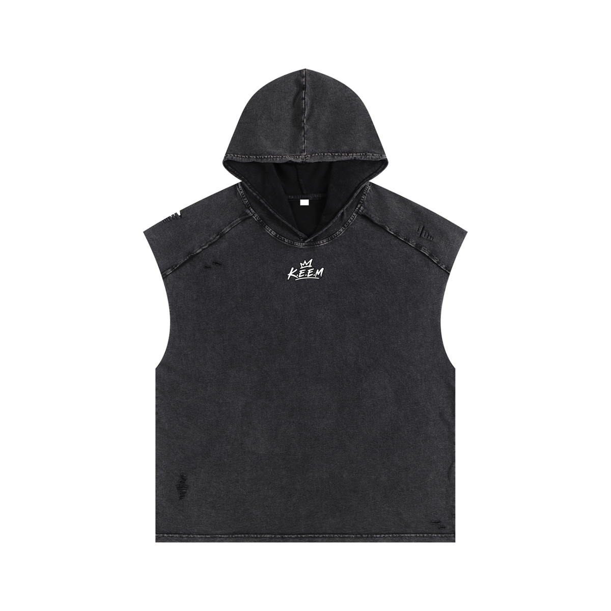 Snow Washed Boxy Hooded Tank Top