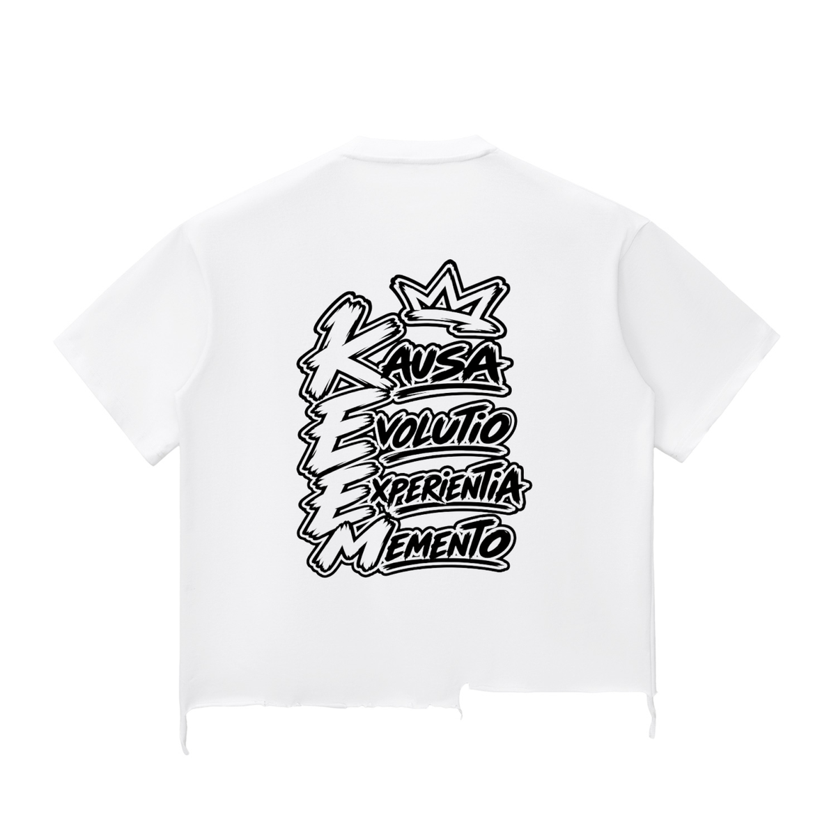 Snow Wash Raw-Hem Boxy T-shirt