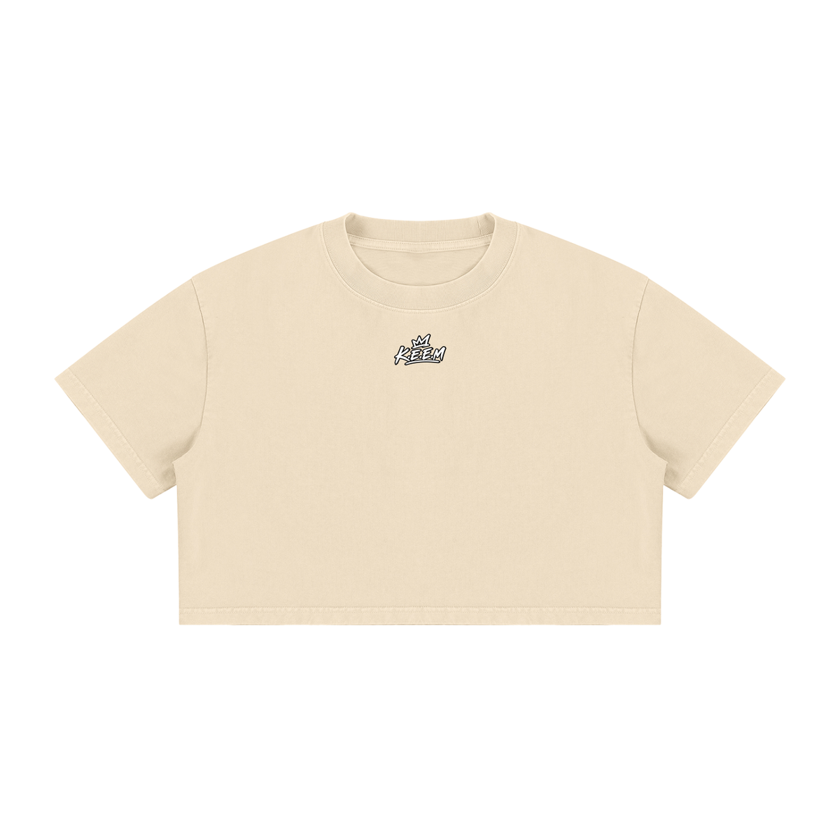 Women's Mineral Wash Cotton Crop T-Shirt