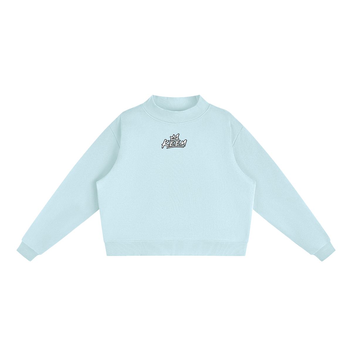 Essential Fleece Mock-Neck Crew Sweatshirt