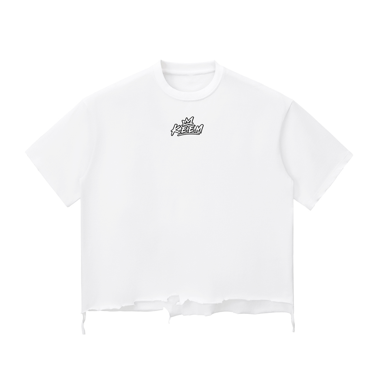Snow Wash Raw-Hem Boxy T-shirt