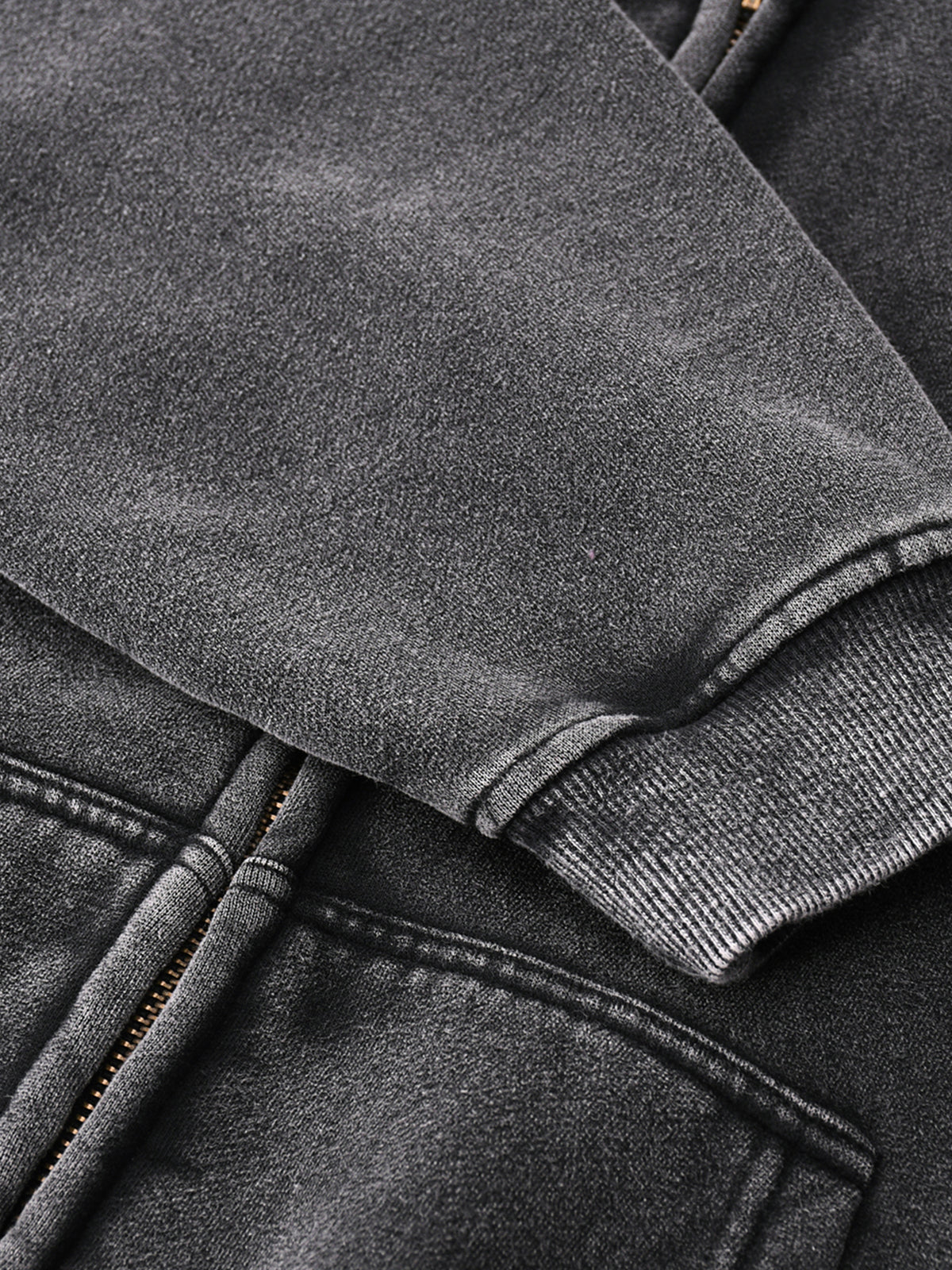 Zip-Through Boxy Fleece Hoodie